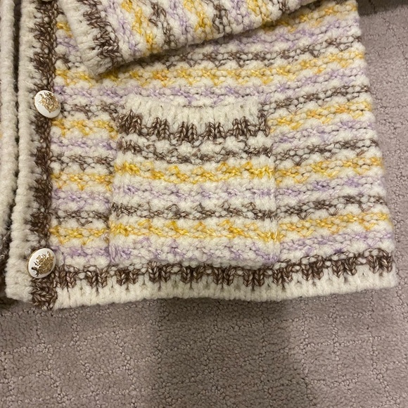 BA&SH Striped Cardigan sweater - Yellow, Brown, Cream - Picture 7 of 7